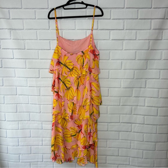 Farm Banana Taste Sleeveless tiered midi dress size XL - Picture 6 of 8